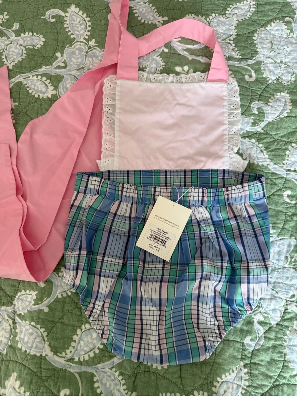 TBBC Sally Sunsuit Lauderdale Pier Plaid Pier Party Pink